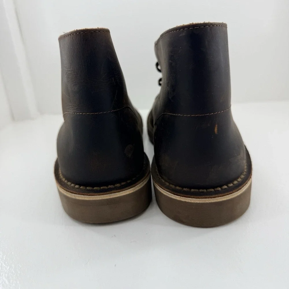Clarks Bushacre 3 Men's Chukka Boot - Dark Brown, US Size 11 Leather Lace Up